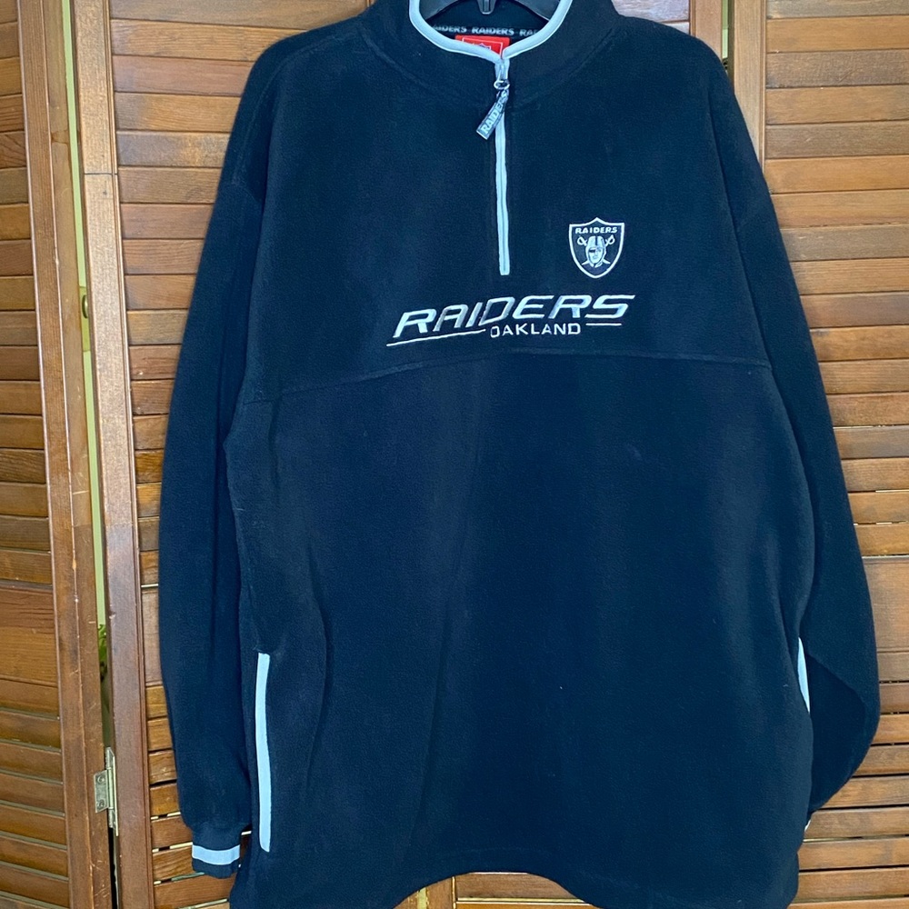 Oakland Raiders Men’s Fleece Pullover 1/4 Zip